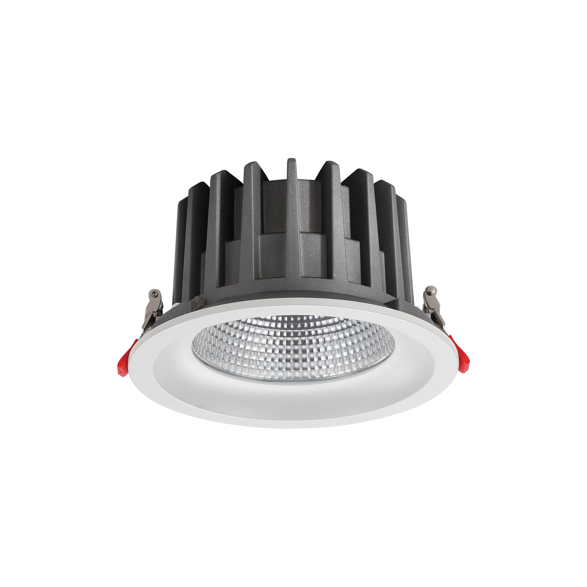 DL200064  Bionic 40; 40W; 1000mA; White Deep Round Recessed Downlight; 3463lm ;Cut Out 175mm; 40° ; 3000K; IP44; DRIVER INC.; 5yrs Warranty.